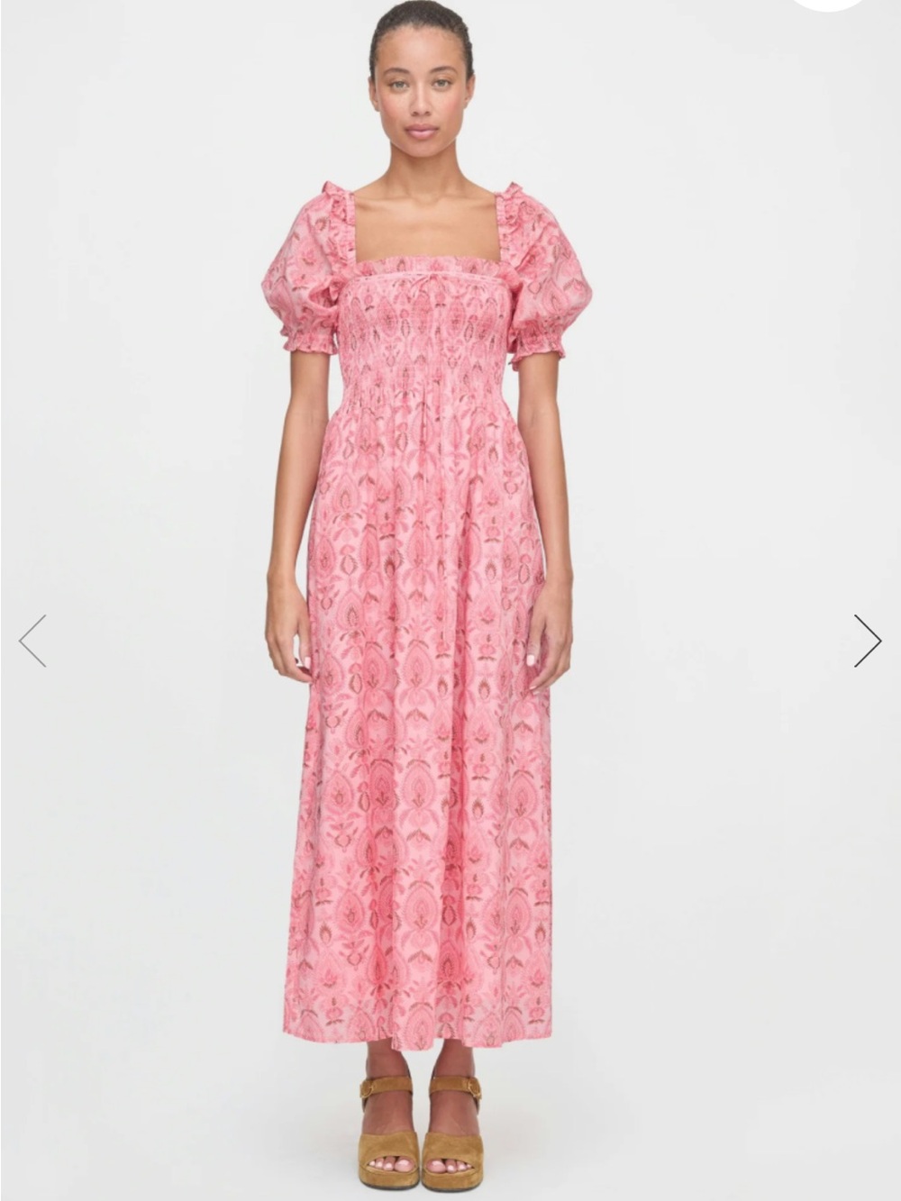 Hill House Home The Scarlett Nap Dress - Pink Palm Ikat - Pink Palm Ikat / M